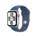 Apple Watch Se Gps 40mm Silver Aluminium Case With Denim Sport Band - S/m