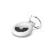 Secure Holder With Keyring - White