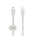 Charging Cable - Boostcharge Pro Flex - USB-c To Ltg Braided Silicon - 1m - White