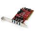 Controller Card Quad Port PCI Superspeed USB 3 With SATA Power