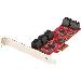 SATA Pcie Card - 10 Port Pcie SATA Expansion Card - 6gbps - Low Full Profile - Stacked SATA Connecto