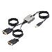 USB Serial Cable - 2-port USB To Dual Db9 Rs232 Adapter 4m