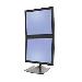 Ds100 Series - Dual Monitor Vertical 28in Pole 2 Clamping Double Pivot With P/l Black