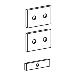 Peripheral Track Mount Bracket Kit For Cpu Holder Zinc