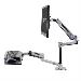 Workfit-lx Sit-stand Desk Mount System (polished Aluminum) (45-405-026)