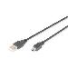 Assmann USB 2.0 connection cable, type A - mini B (5pin) M/M, 1.8m, USB 2.0 conform Black