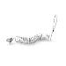 Universal Tablet Coiled Lock with Adhesive Security Plate - Silver
