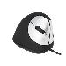He Rgohe Right-handed Ergonomics Mouse (5-button, 3400dpi, USB) Black-silver
