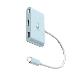 Converter Adapter - USB-c To Hdmi / USB Type-a With Power Delivery - Cyan
