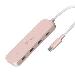 USB-c Hub - USB-c To 4x USB Type-c Gen 2 Hub - Misty Rose
