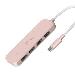 USB-c Hub - USB-c To 4x USB Type-a Gen 2 Hub - Misty Rose