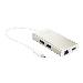 USB-c Multi Adapter - 1x USB-c (male) - 2x USB Type-a 1x Rj45 1x 4k Hdmi 1x USB-c Pd (female) - Champagne Metallic