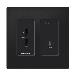 Dm Essentials 4k Transmitter - USB-c DisplayPort/ USB 2.0 Signal Extension Over CATX Cable - Wall Plate - Black