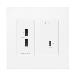 Dm Essentials 4k Transmitter - USB-c DisplayPort/ USB 2.0 Signal Extension Over CATX Cable - Wall Plate - White
